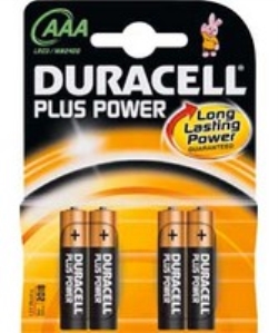 Duracell BATTERIE ALCALINE MINISTILO PLUS AAA CONF. 4PZ